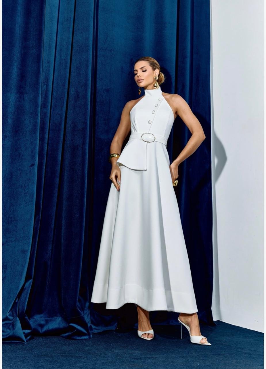 VESTIDO MIDI ALF TRANSPASSADO