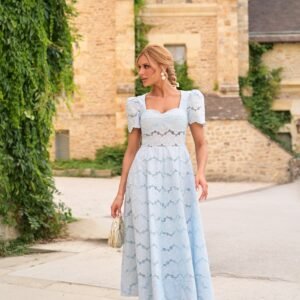 VESTIDO MIDI SAIA APLICAÇÃO